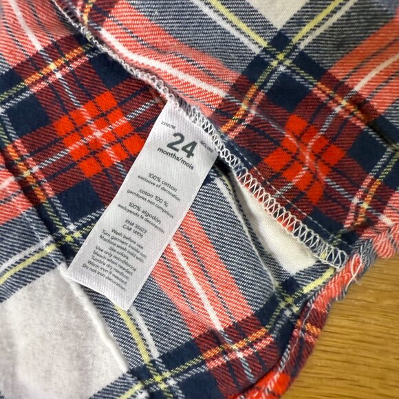 Bundle of 2 Carters Baby Girl Plaid Long Sleeve Tops size 24 months - Picture 11 of 13
